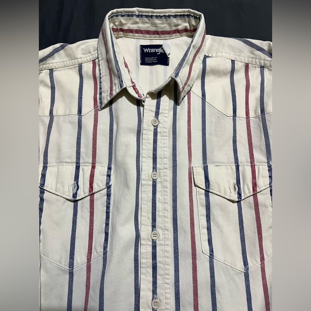 Vintage wrangler brushpopper shirt